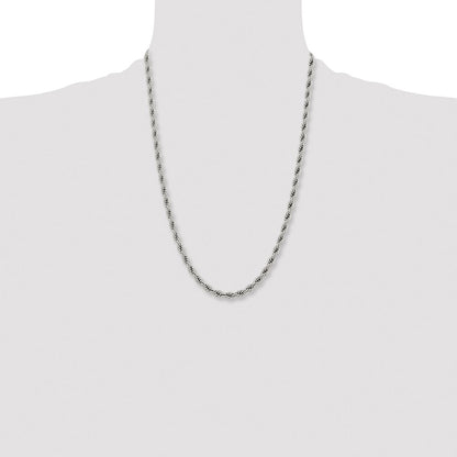 Chisel Stainless Steel Polished 6mm 24 inch Rope Chain