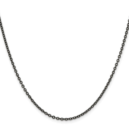 Chisel Stainless Steel Oxidized 18 inch Cable Chain