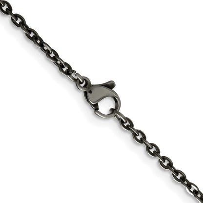 Chisel Stainless Steel Antiqued 2.7mm 24 inch Cable Chain