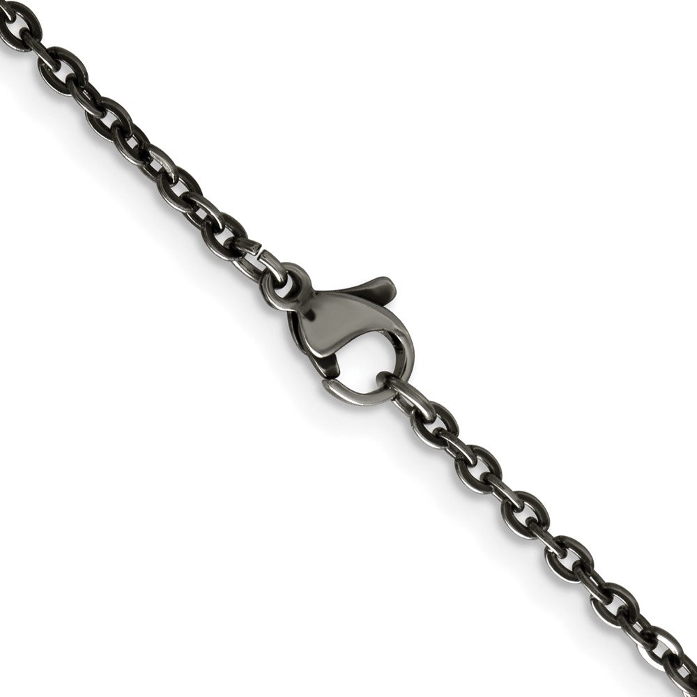 Chisel Stainless Steel Antiqued 2.7mm 22 inch Cable Chain