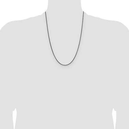 Chisel Stainless Steel Antiqued 2.7mm 24 inch Cable Chain