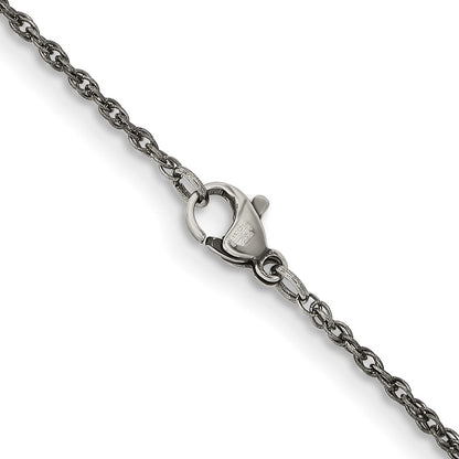 Chisel Stainless Steel Oxidized 2mm 20 inch Fancy Link Chain