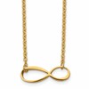 Chisel Stainless Steel Polished Yellow IP-plated Infinity Symbol on a 20 inch Cable Chain Necklace