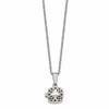 Chisel Stainless Steel Polished and Antiqued Magnetic Prayer Box on an 18 inch Cable Chain Necklace