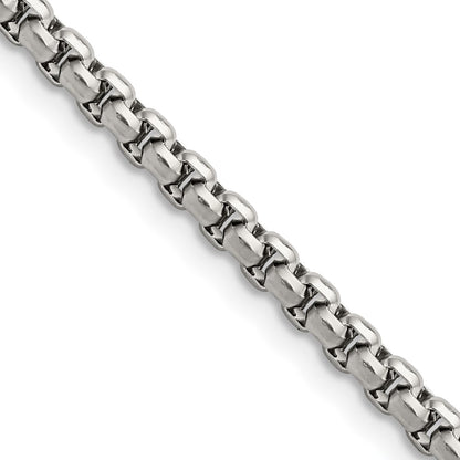 Chisel Stainless Steel Polished 3.8mm Fancy Link 20 inch Chain