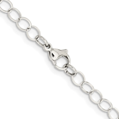 Chisel Stainless Steel Polished 6mm 24 inch Circle Link Necklace