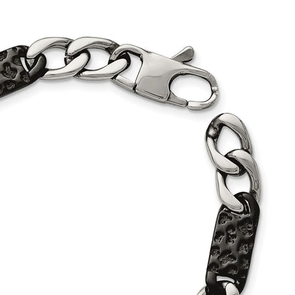 Chisel Stainless Steel Polished Black IP-plated Link 24 inch Necklace