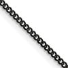 Chisel Stainless Steel Polished Black IP-plated 2.25mm 18 inch Round Curb Chain