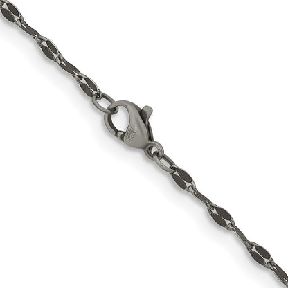 Chisel Stainless Steel Oxidized 2.5mm 16 inch Alternate Anchor Link Chain
