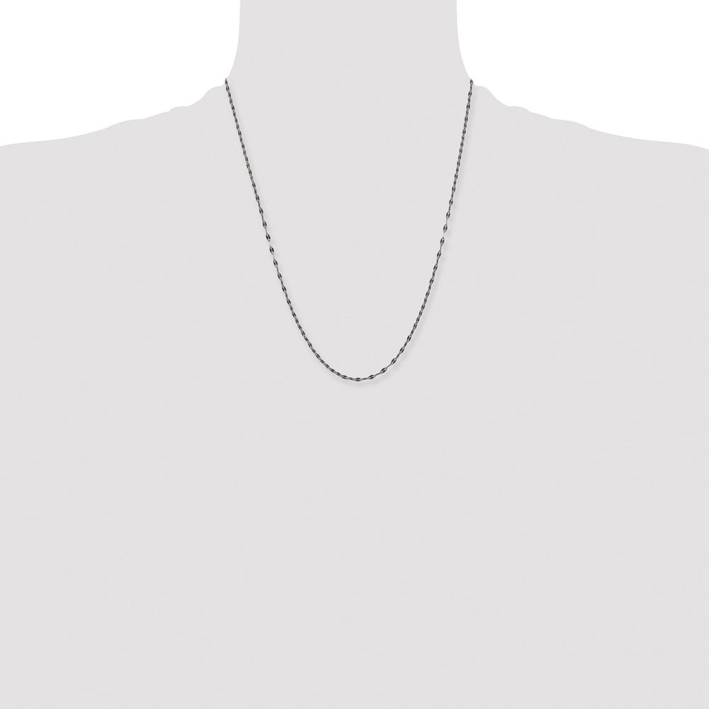 Chisel Stainless Steel Oxidized 2.5mm 22 inch Alternate Anchor Link Chain