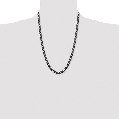 Chisel Stainless Steel Antiqued 6.7mm 24 inch Curb Chain