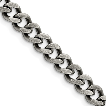 Chisel Stainless Steel Oxidized7.5mm 20 inch Curb Chain