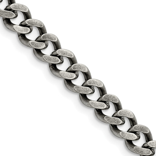 Chisel Stainless Steel Oxidized7.5mm 20 inch Curb Chain