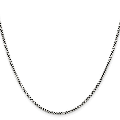 Chisel Stainless Steel Antiqued 2.25mm 20 inch Box Chain