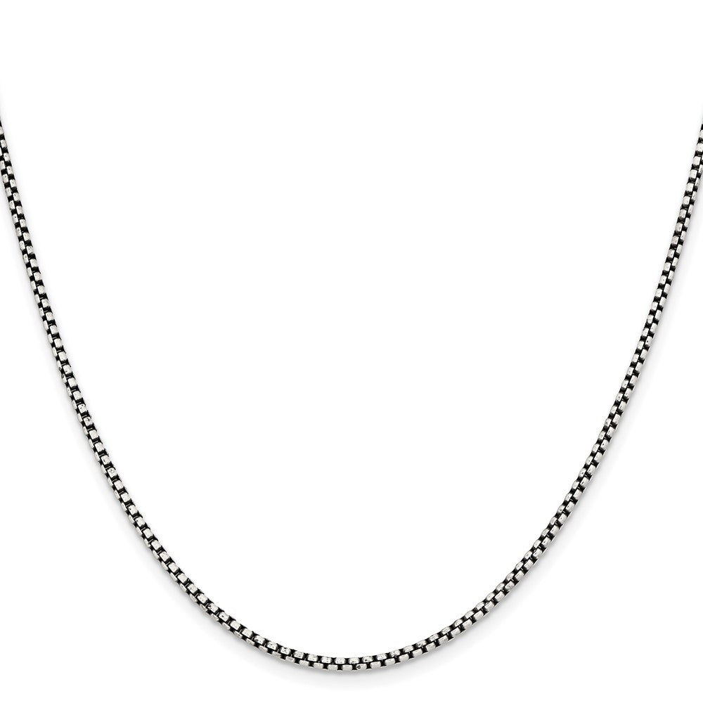 Chisel Stainless Steel Antiqued 2.25mm 18 inch Box Chain