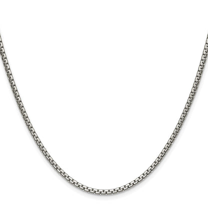 Chisel Stainless Steel Polished 2.5mm 22 inch Fancy Box Chain