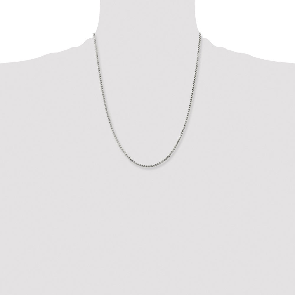 Chisel Stainless Steel Polished 2.5mm 22 inch Fancy Box Chain