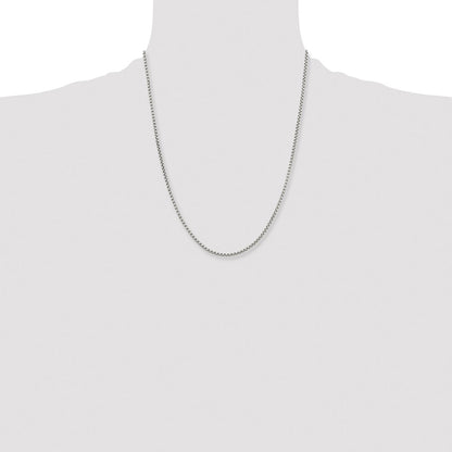 Chisel Stainless Steel Polished 2.5mm 22 inch Fancy Box Chain
