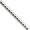 Chisel Stainless Steel Polished 2.5mm 20 inch Fancy Box Chain