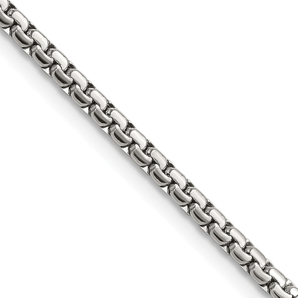 Chisel Stainless Steel Polished 2.5mm 24 inch Fancy Box Chain