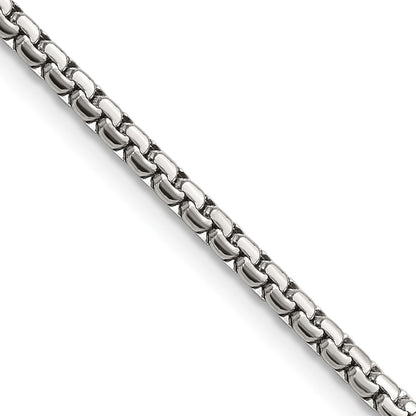 Chisel Stainless Steel Polished 2.5mm 24 inch Fancy Box Chain
