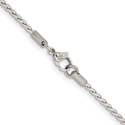 Chisel Stainless Steel Polished 2.5mm 20 inch Fancy Link Chain