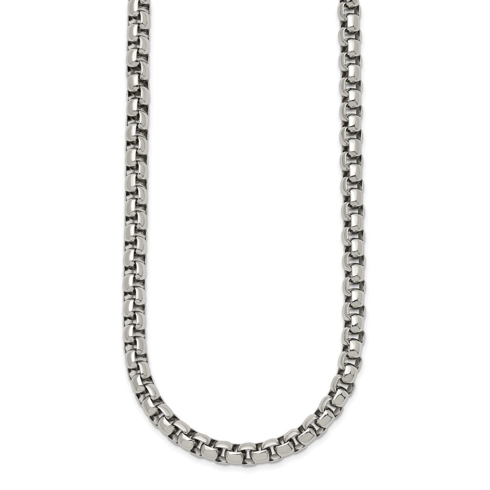Chisel Stainless Steel Polished 24 inch Rounded Box Chain
