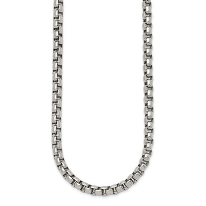 Chisel Stainless Steel Polished 24 inch Rounded Box Chain