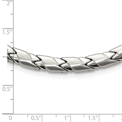 Chisel Stainless Steel Brushed and Polished 19 inch Necklace