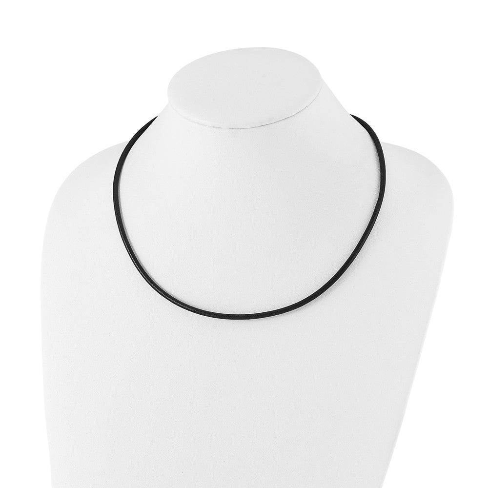 Chisel 3mm Genuine Leather Greece Textured 18 inch Necklace