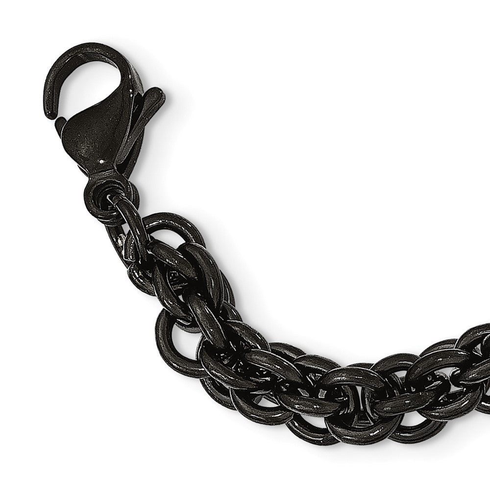 Chisel Stainless Steel Polished Black IP-plated 24 inch Necklace