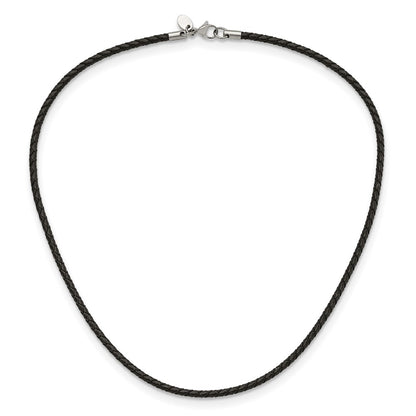 Chisel 3mm Genuine Leather Weave 20 inch Necklace