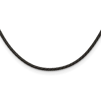 Chisel 3mm Genuine Leather Weave 18 inch Necklace