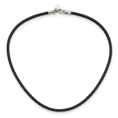 Chisel 4mm Genuine Leather Weave 20 inch Necklace