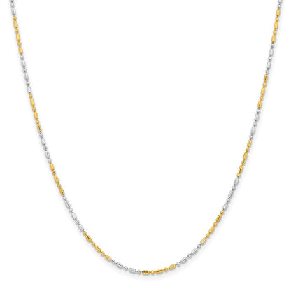 Chisel Two-tone Brass 1.00mm 20 inch Snake Chain