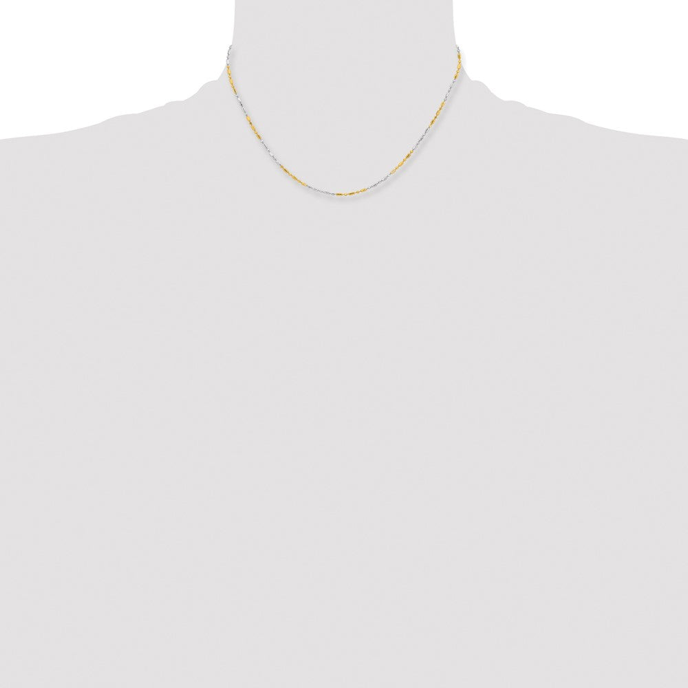 Chisel Two-tone Brass 1.00mm 20 inch Snake Chain