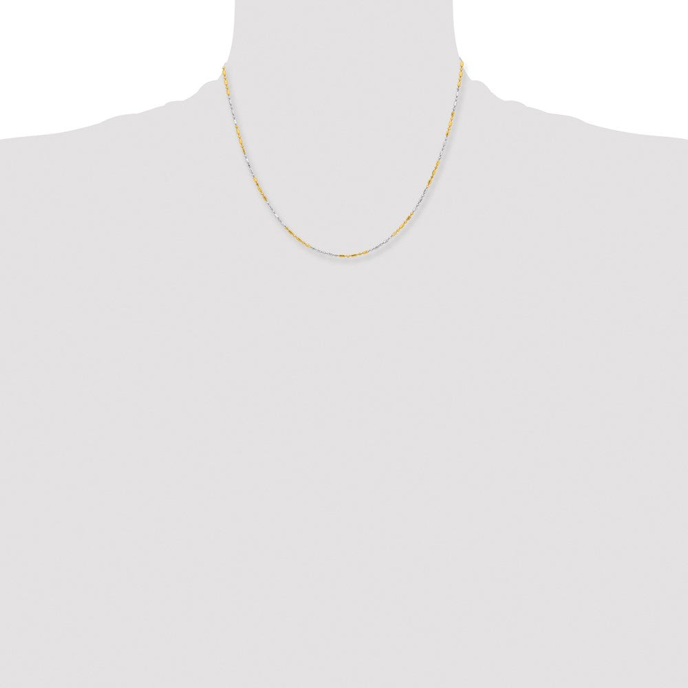 Chisel Two-tone Brass 1.00mm 20 inch Snake Chain