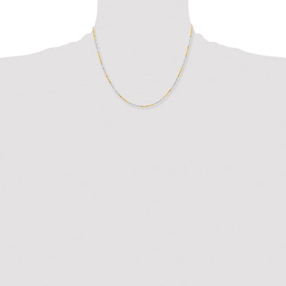 Chisel Two-tone Brass 1.00mm 20 inch Snake Chain