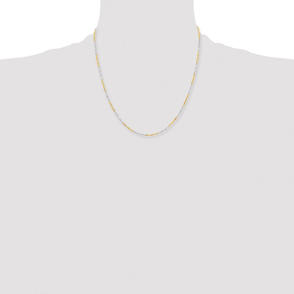 Chisel Two-tone Brass 1.00mm 20 inch Snake Chain