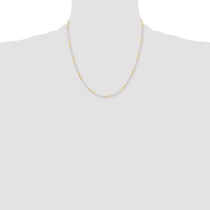 Chisel Two-tone Brass 1.00mm 20 inch Snake Chain
