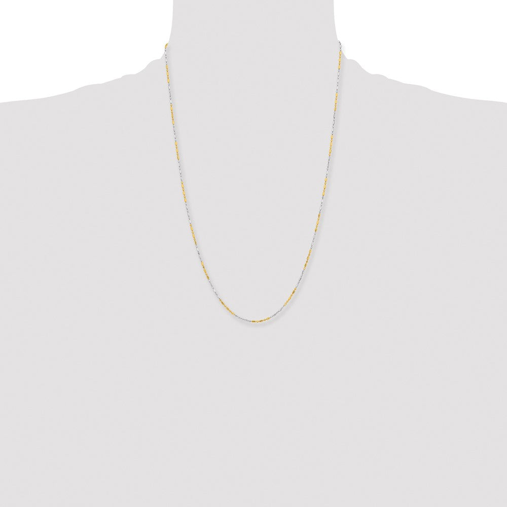 Chisel Two-tone Brass 1.00mm 20 inch Snake Chain