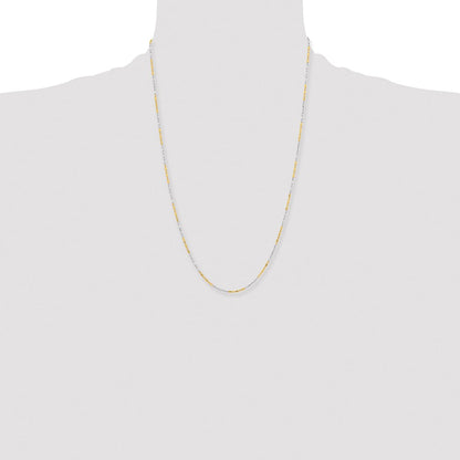 Chisel Two-tone Brass 1.00mm 20 inch Snake Chain