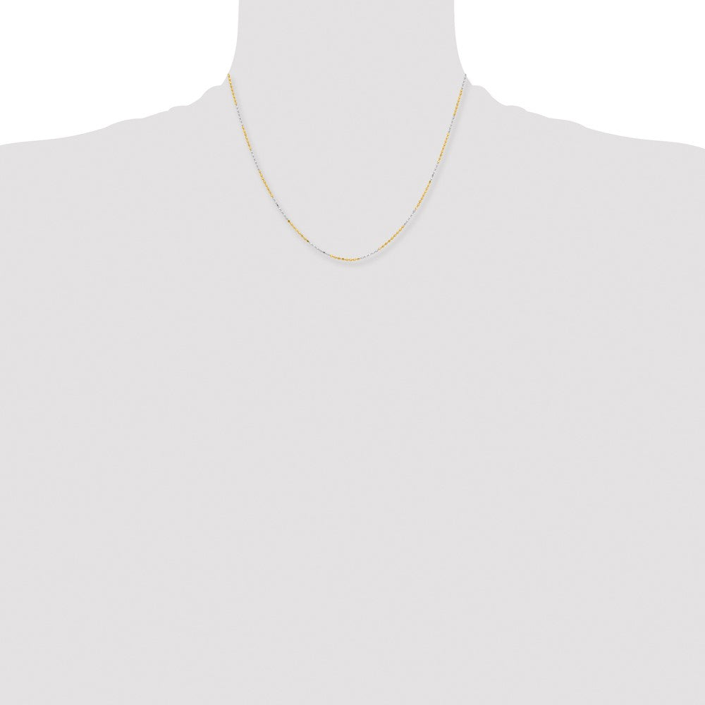 Chisel Two-tone Brass 1.00mm 20 inch Snake Chain