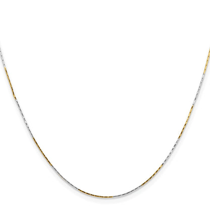 Chisel Two-tone Brass 1.00mm 20 inch Snake Chain