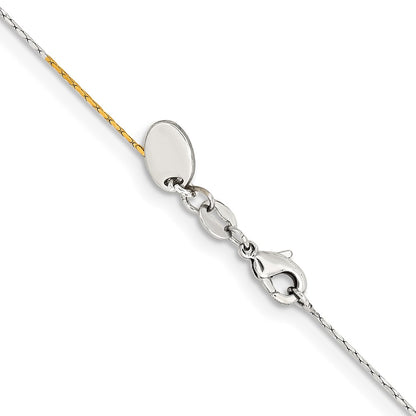 Chisel Two-tone Brass 1.00mm 20 inch Snake Chain
