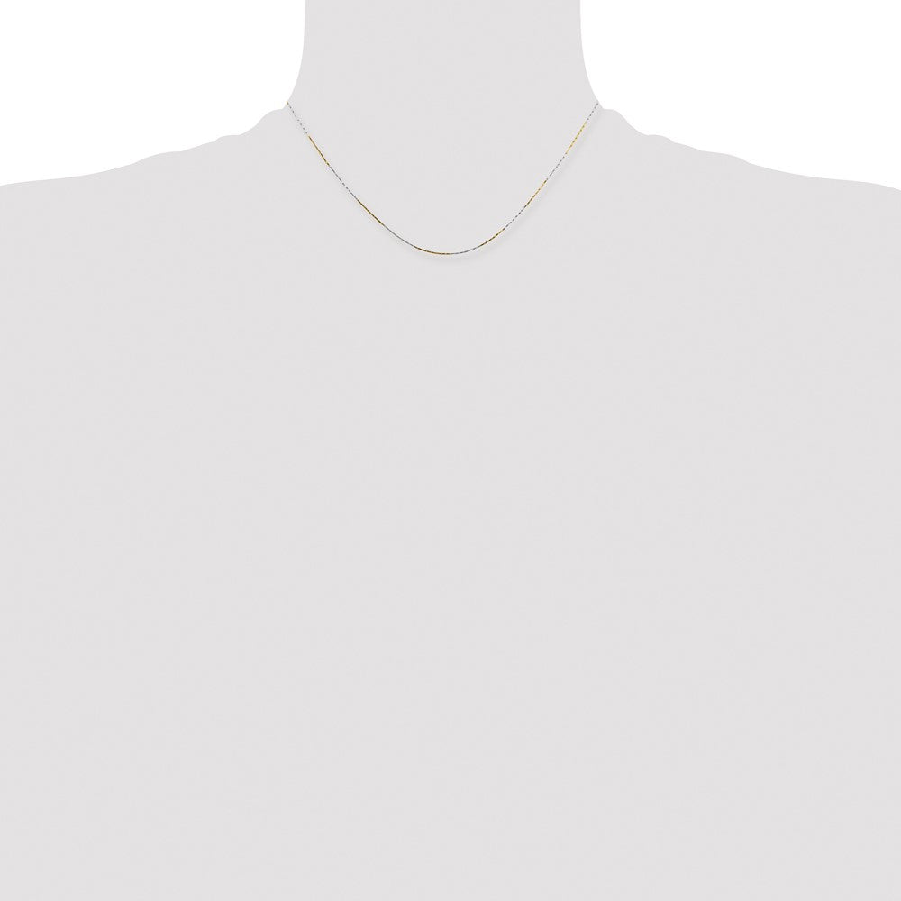 Chisel Two-tone Brass 1.00mm 20 inch Snake Chain