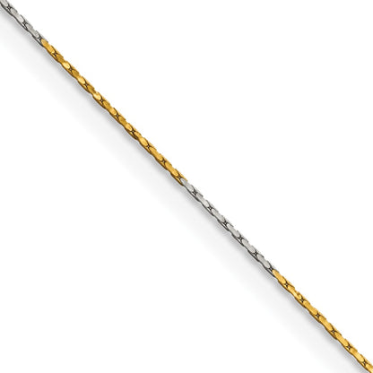 Chisel Two-tone Brass 1.00mm 20 inch Snake Chain