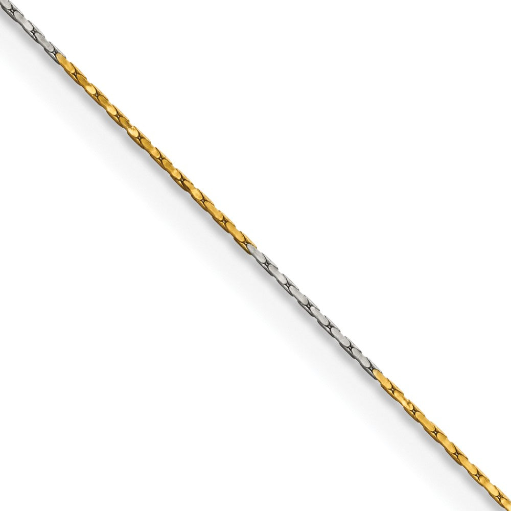 Chisel Two-tone Brass 1.00mm 20 inch Snake Chain