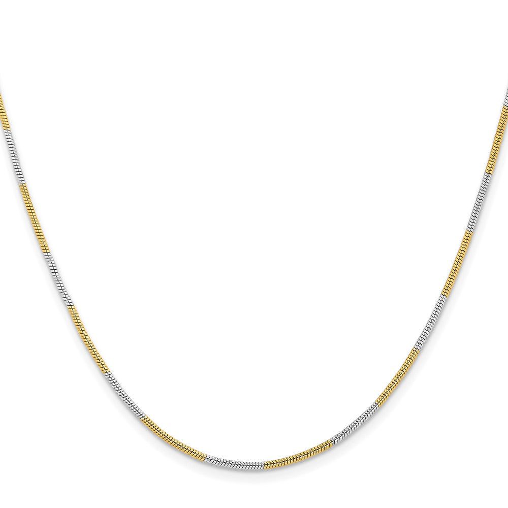 Chisel Two-tone Brass 1.00mm 20 inch Snake Chain