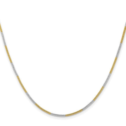 Chisel Two-tone Brass 1.00mm 20 inch Snake Chain